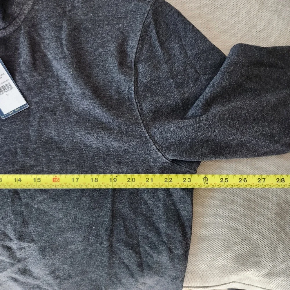 Grayers Harrison Double Knit 1/4 Zip Pullover Charcoal Heather Gray XL NEW